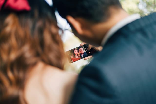 People taking selfie